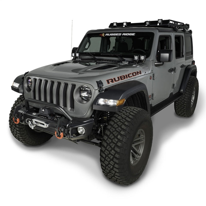 Rugged Ridge 18-20 Jeep Wrangler JL/JT Arcus Front Bumper Set w/ Overr –  Grudge Motorsports