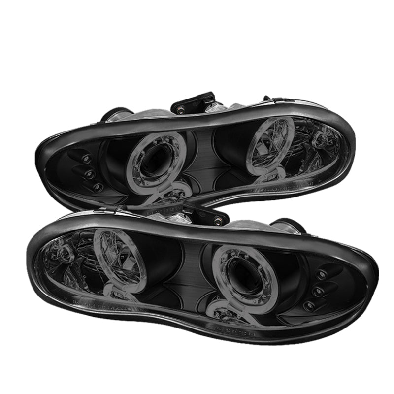 Projector Headlights - LED Halo - LED - Black Smoke - 1998-2002 Chevro –  Grudge Motorsports