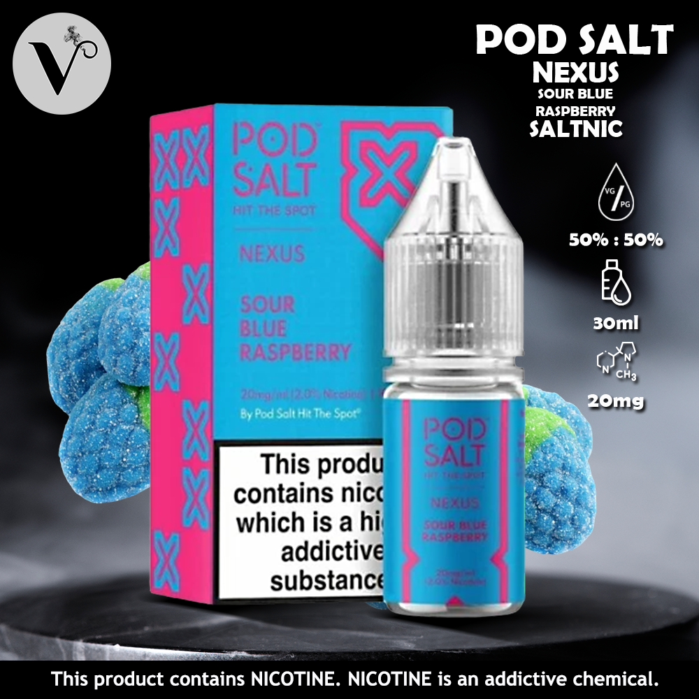 Pod Salt Nexus - Sour Blue Raspberry (Salt Nicotine) | Vapor Store UAE