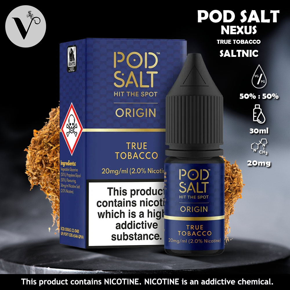 Pod Salt Origin - True Tobacco (Salt Nicotine) | Vapor Store UAE