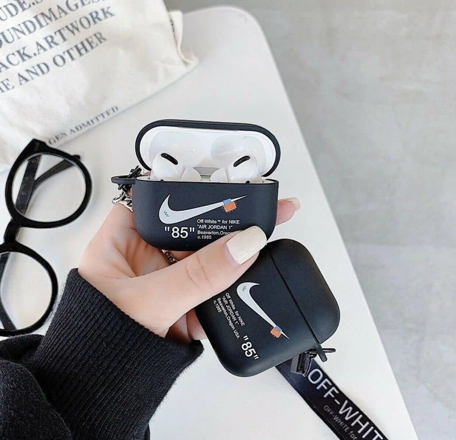 off white airpod pro case real