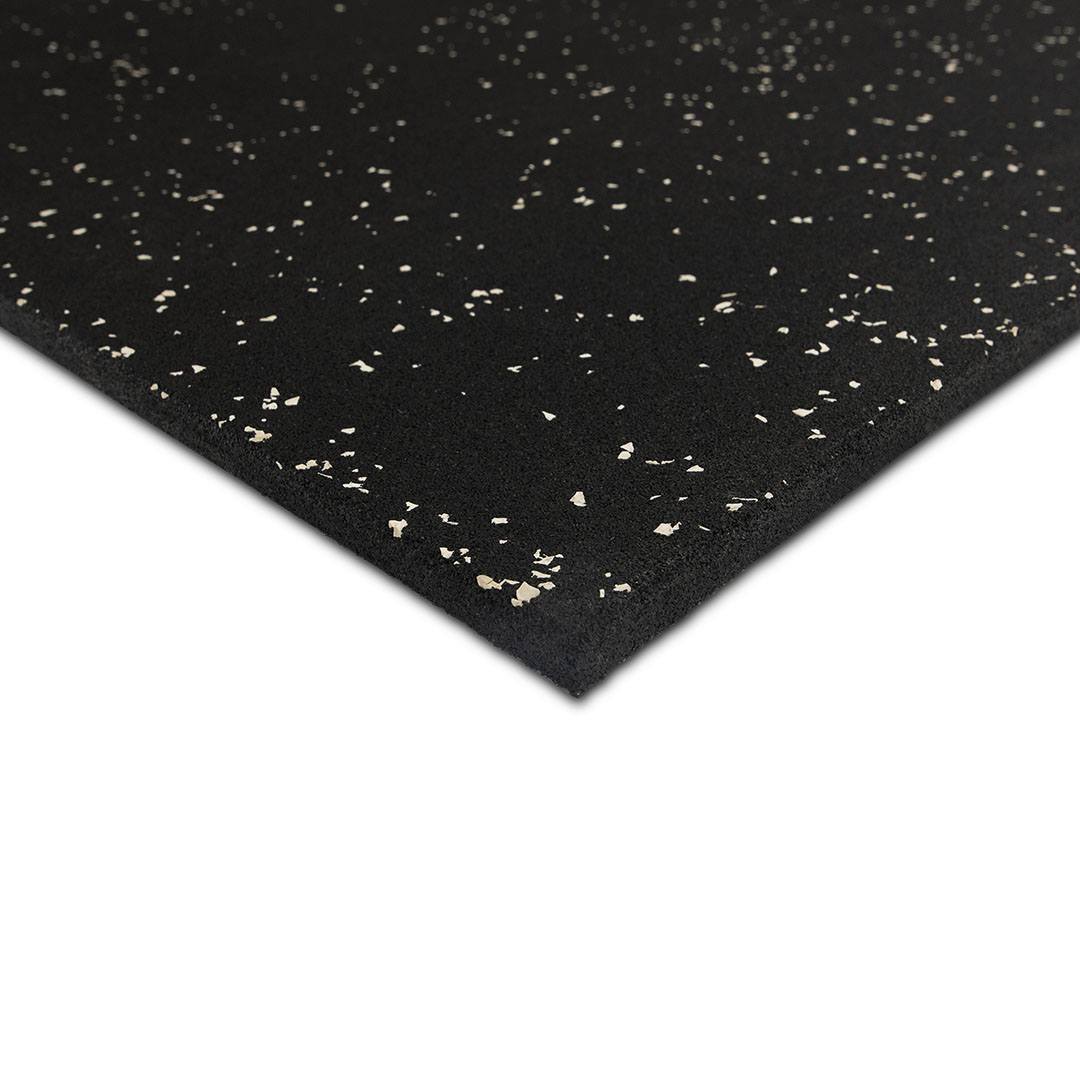 Reeplex Rubber Gym Flooring Tile Black with White Fleck