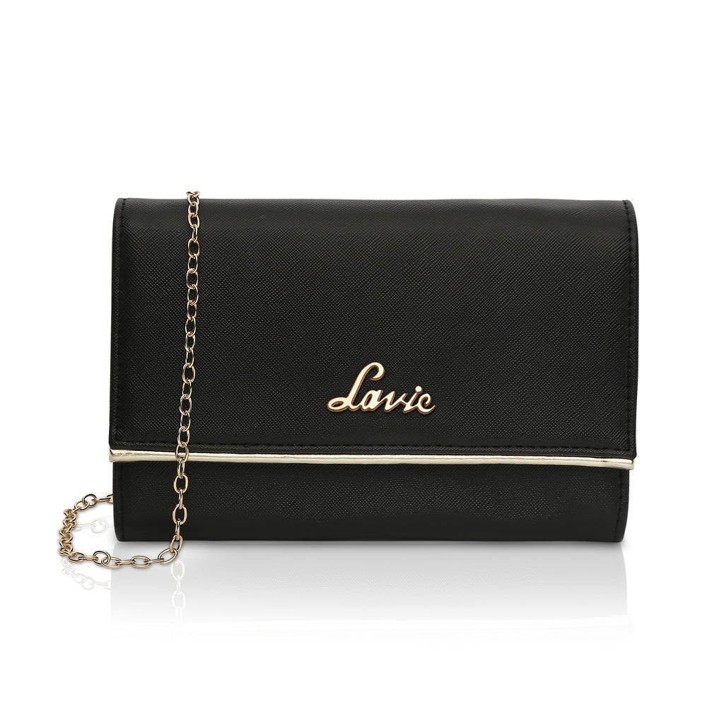 MG Collection Black Clutch Purses for Women Evening or Casual Handbag with  Foldover Design, Zipper and Decorative Tassel: Handbags: Amazon.com