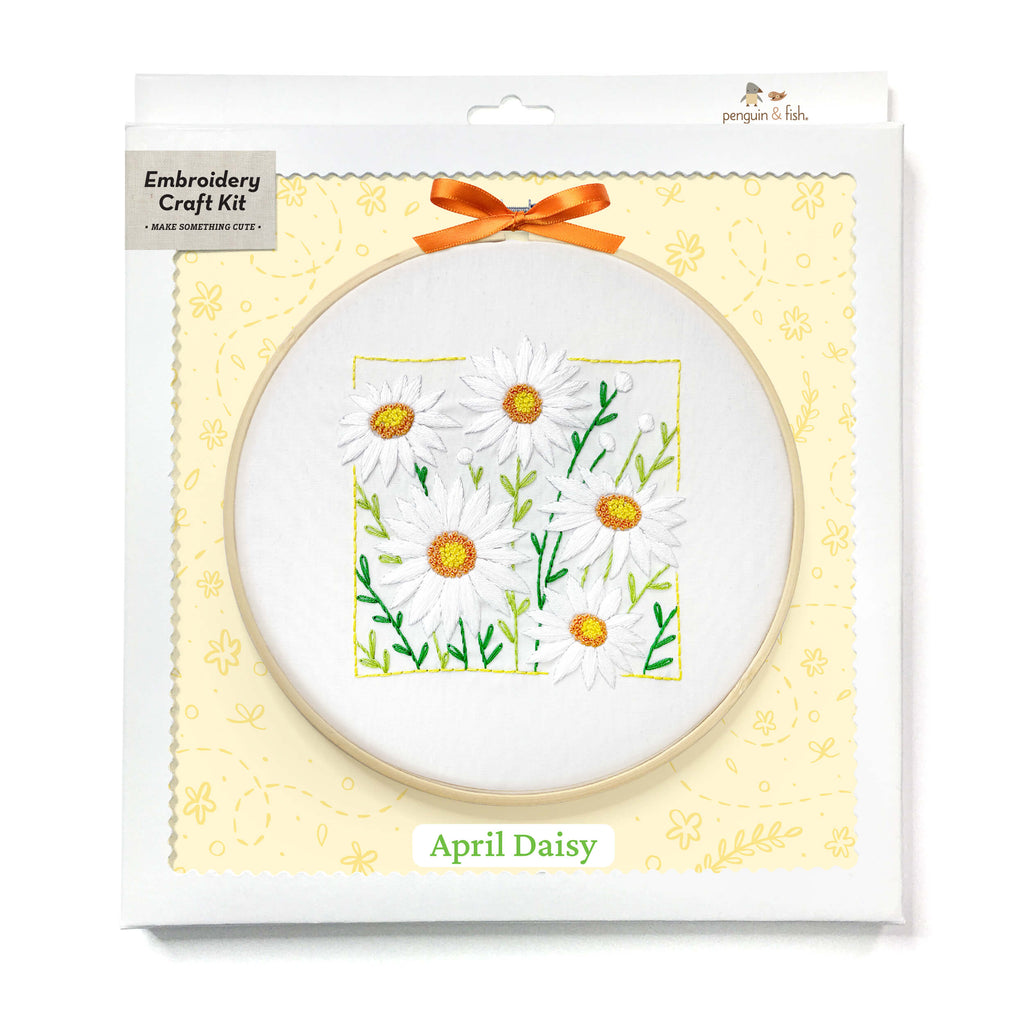April Daisy embroidery kit