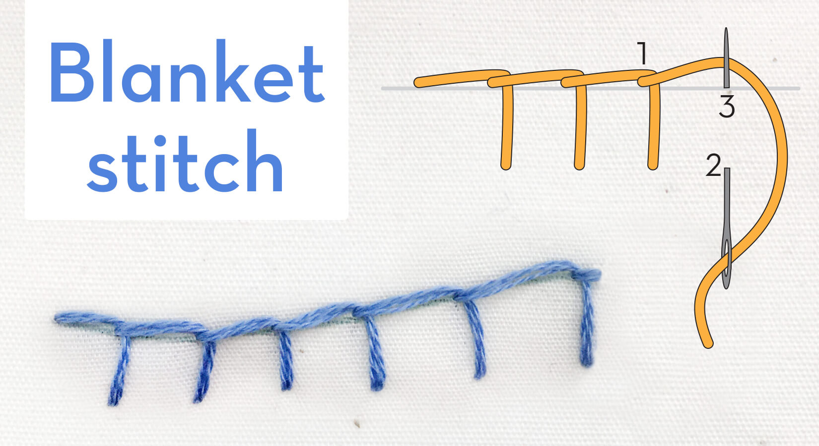 Blanket stitch - embroidery stitches