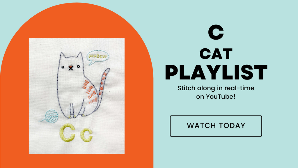 Cc Cat ABC Stitch Along video replay playlist