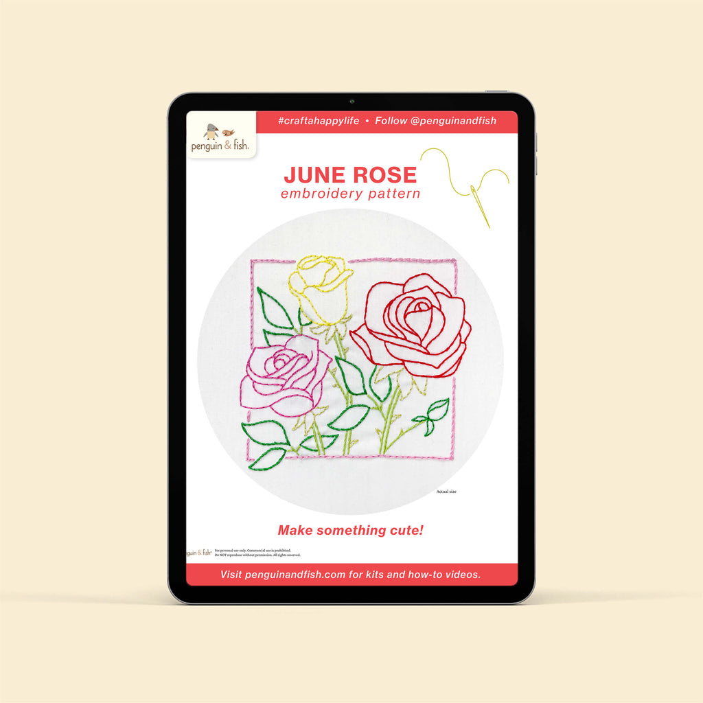 June Rose PDF pattern cover image