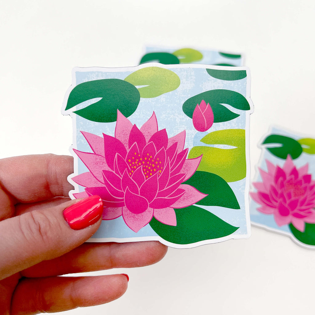 July Water Lily magnet