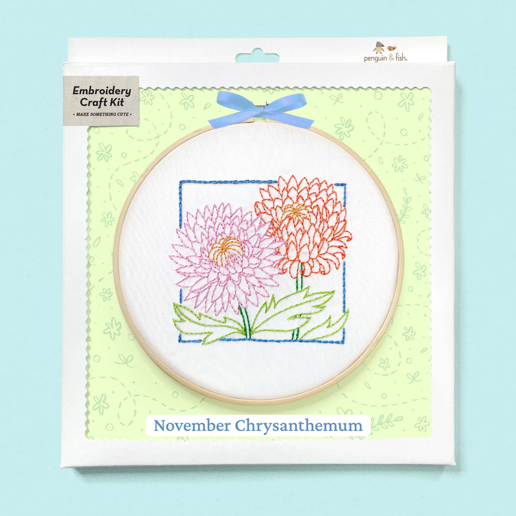 November Chrysanthemum Embroidery kit