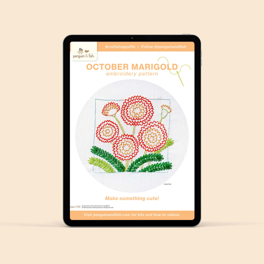 October Marigold PDF pattern