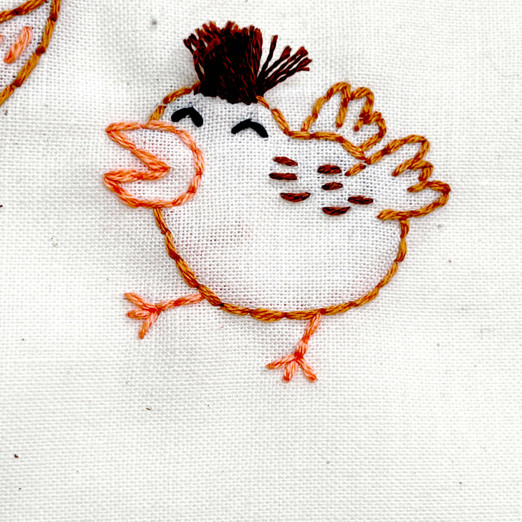 baby quail embroidery pattern