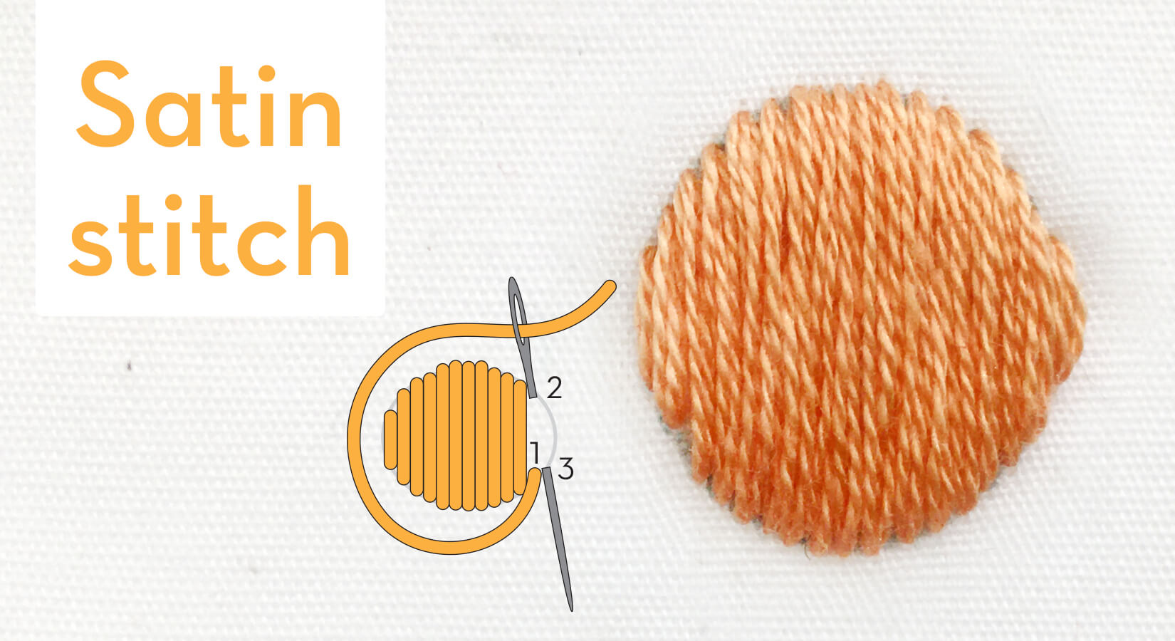 Satin stitch - embroidery stitches