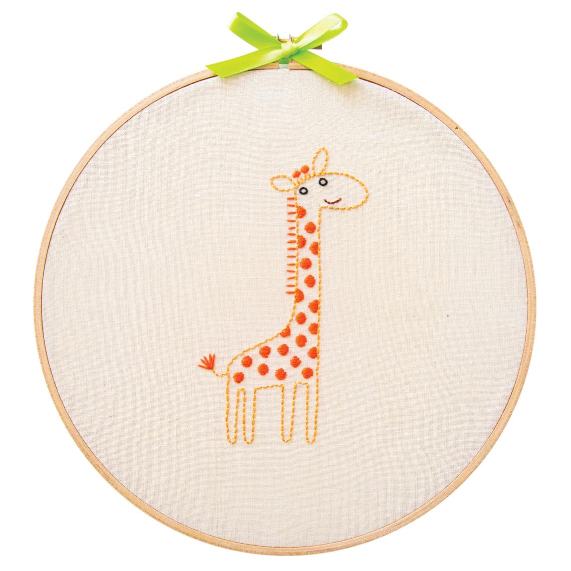 Giraffe embroidery kit for beginners