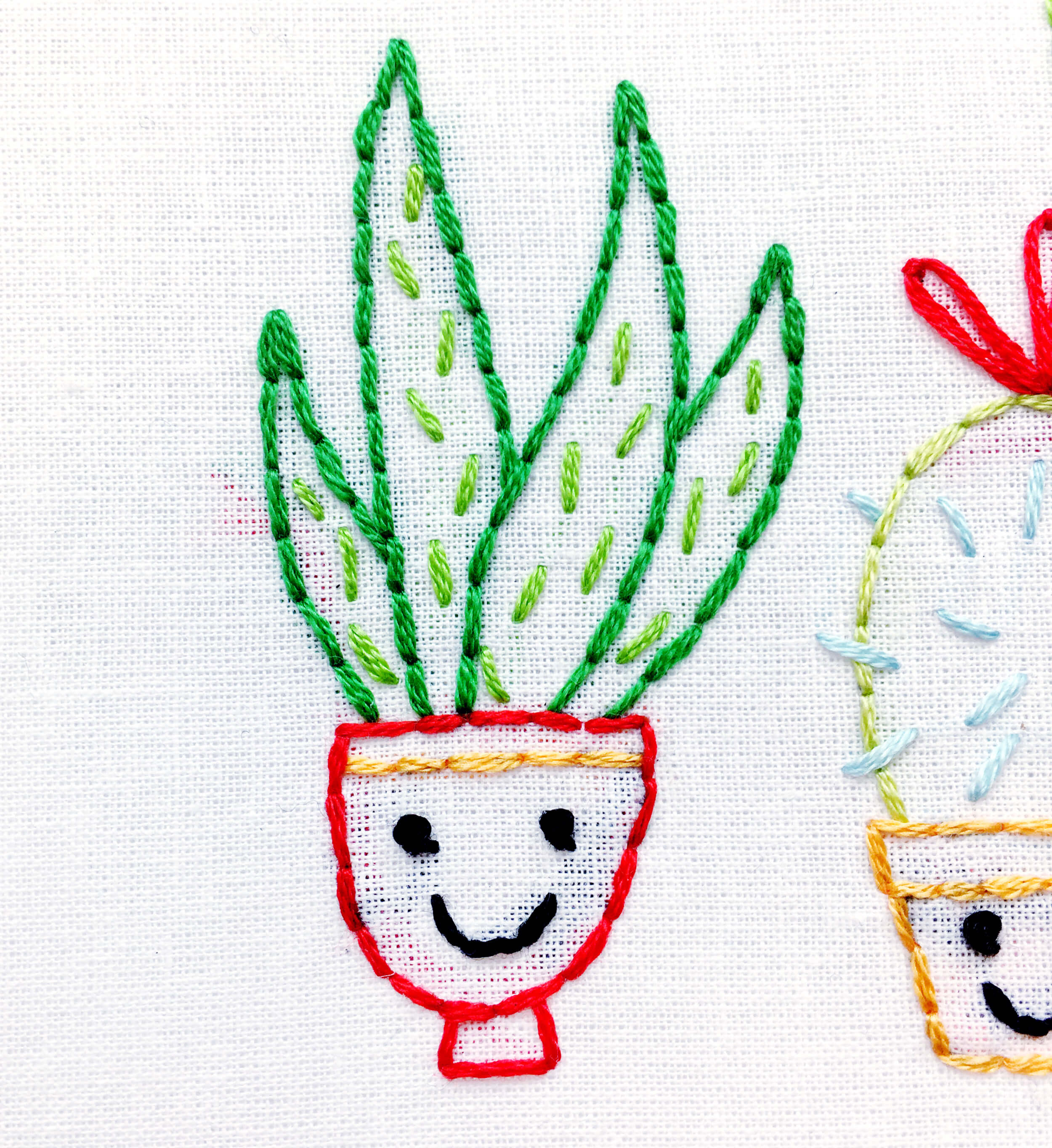 How to stitch perspective in an embroidery pattern