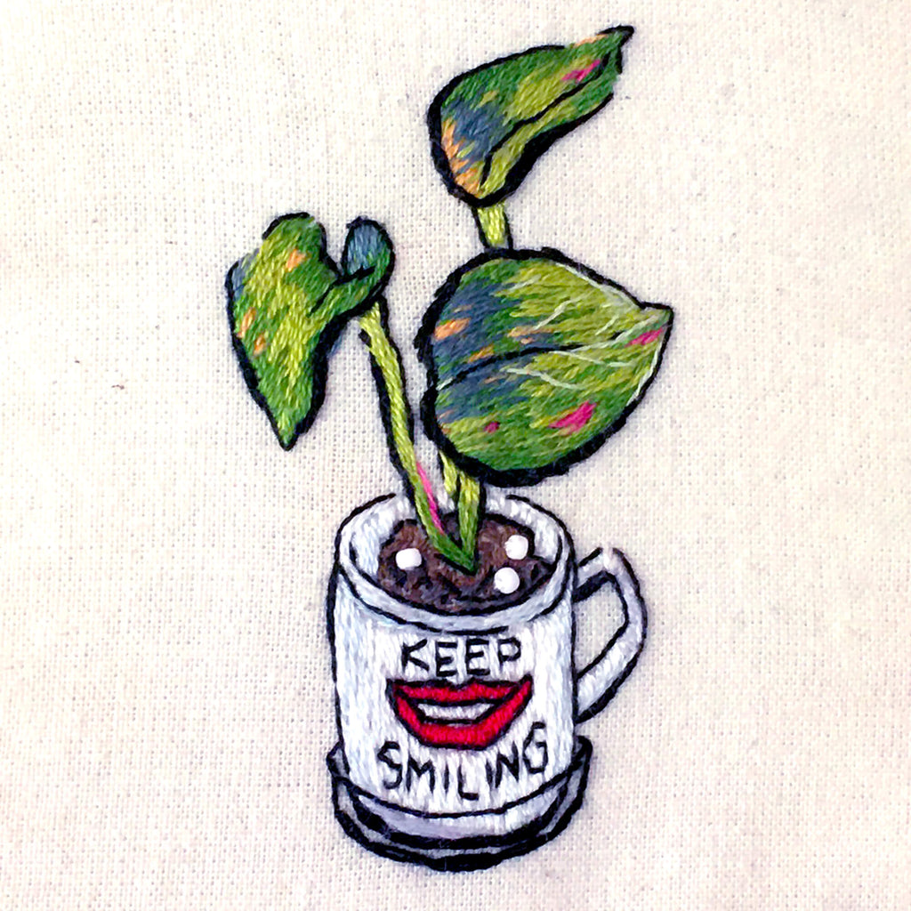 keep smiling plant advanced embroidery