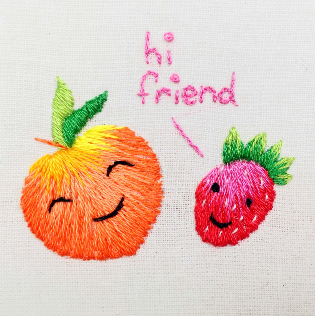 you're sweet embroidery sample of level intermediate stitching