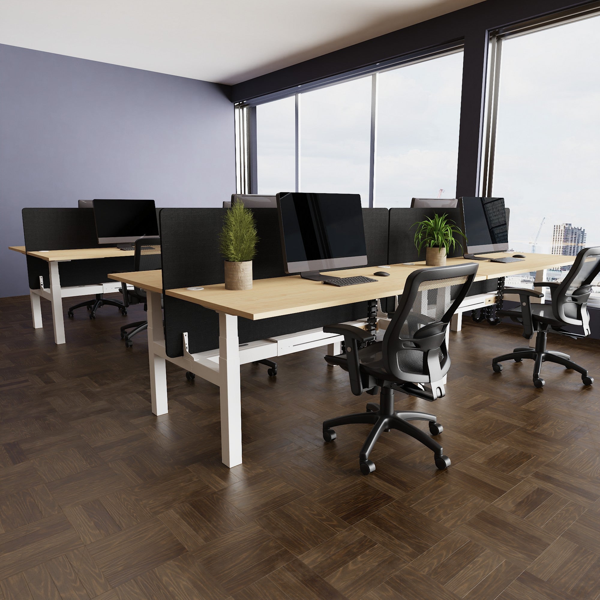 Impulse_Height_Adjustable_B2B_Bench_Desk_-_4_Person_Styleshot_1