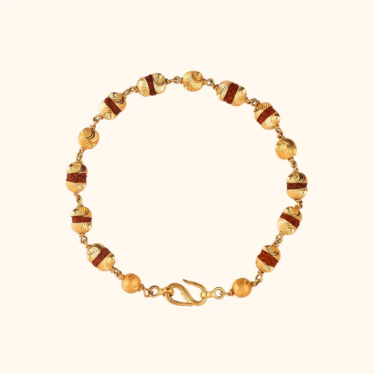 Rudraksha Bracelet in gold  Design IV  Rudraksha Ratna