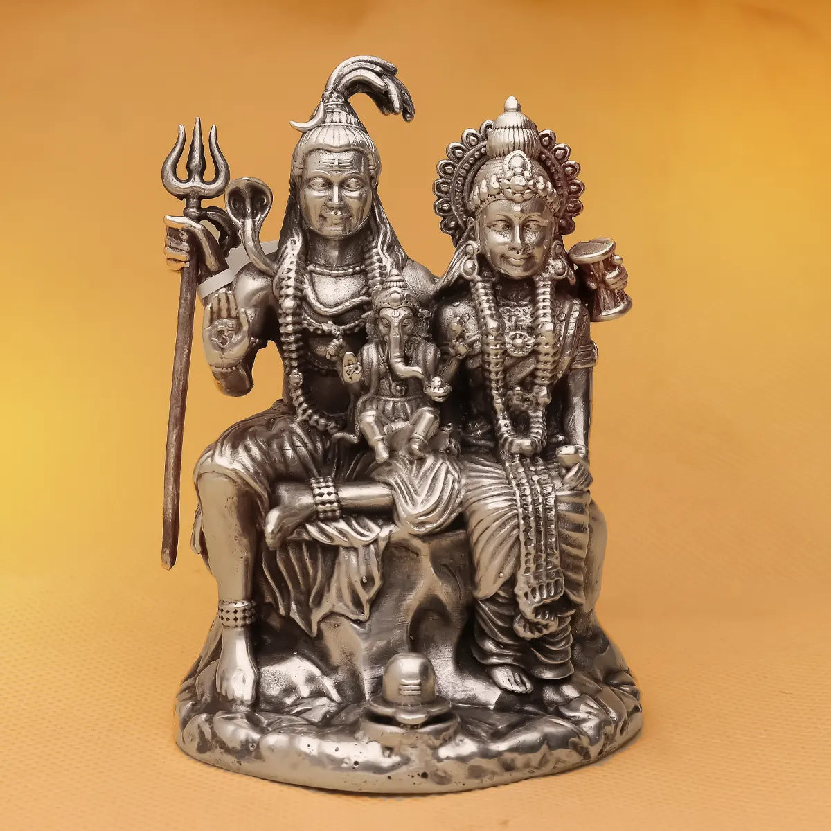 Shiv Parivar Murti | Shiv | Parvati | Ganesh Murti - Silver ...