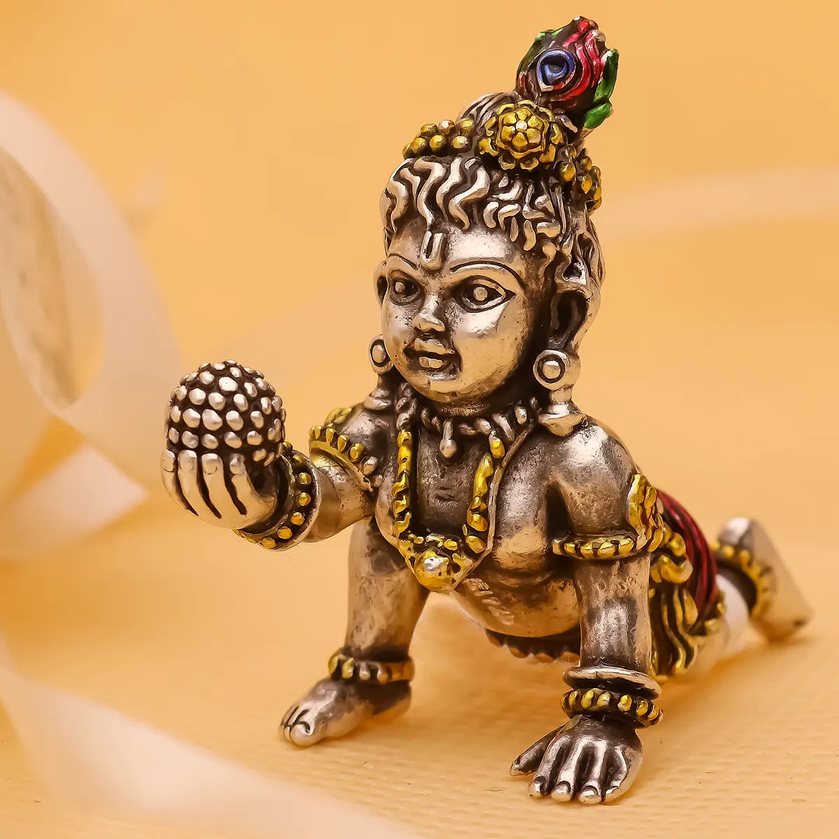 Shree-Krishna Antique Silver Murti – RANKA JEWELLERS