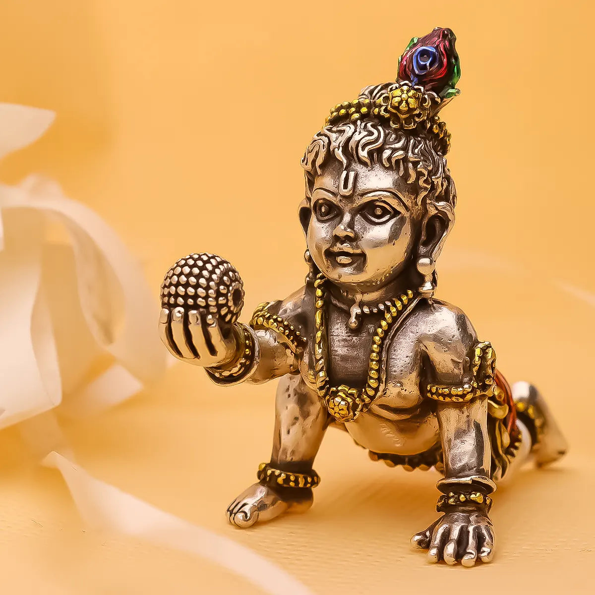 Antique Silver Baby Krishna – RANKA JEWELLERS