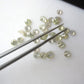 5 Pieces 3mm Natural Clear White Grey Round Diamonds, Round Brilliant Cut Faceted Diamond Loose, Loose Diamonds For Ring, DDS533/6