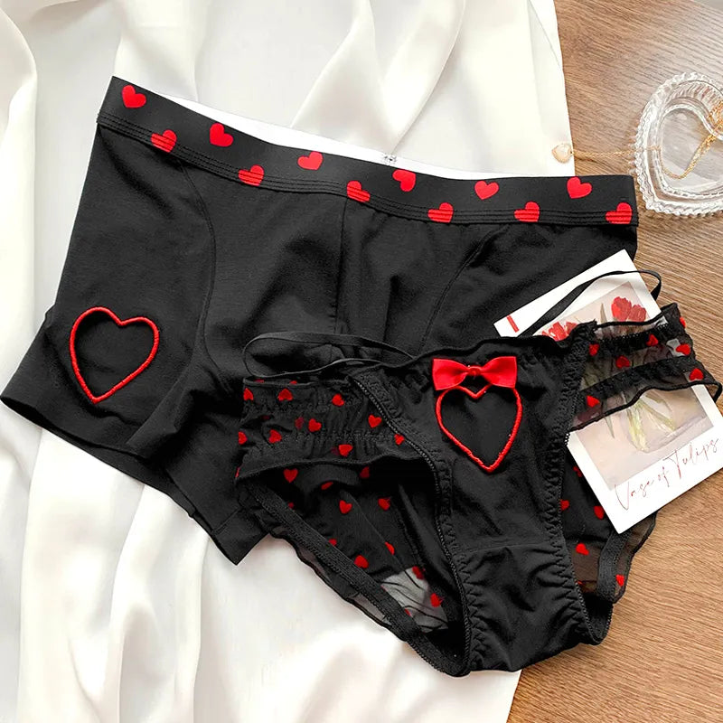 Cute Heart Couple Underwear