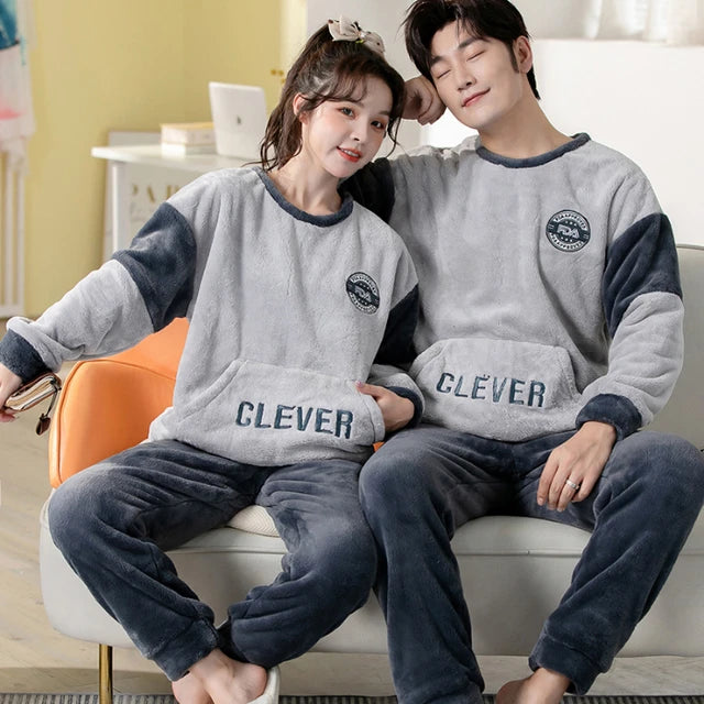 Flower Couple Cotton Pajamas