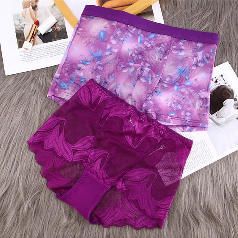 Satin Silk Matching Underwear Set For Couples - BigBeryl