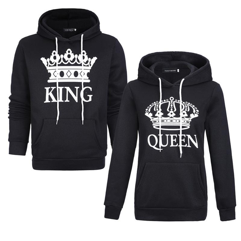 King and queen hoodie set crown My Couple Goal