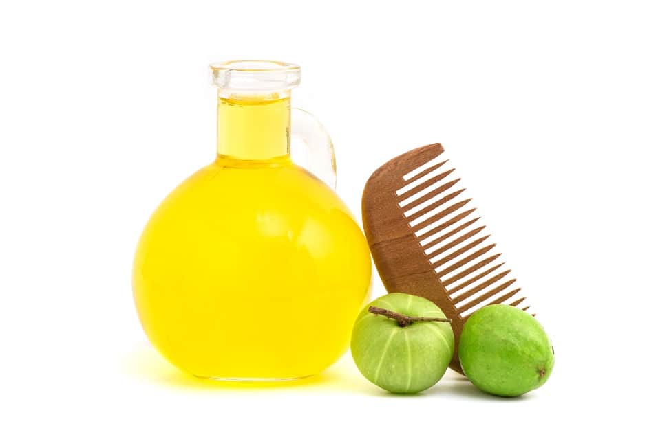 Soak hair with indian gooseberry