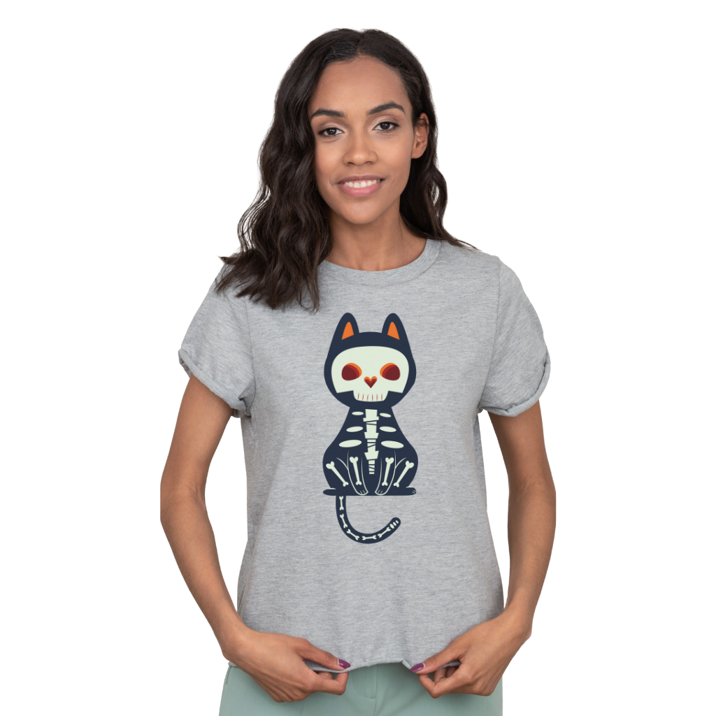 womens halloween cat shirt