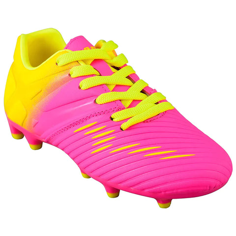 Liga Firm Ground Soccer Shoes -Pink/Yellow