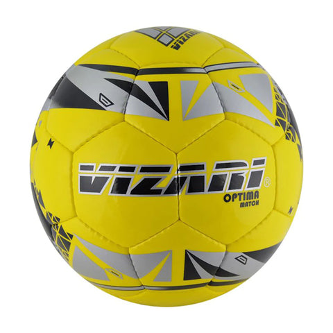 Optima Match Soccer Ball-Yellow/Black/Silver