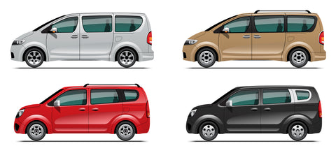 Verschiedene Minivan-Modelle