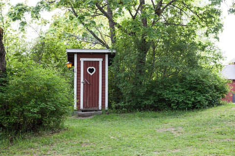 Uma casa de banho no jardim da horta é uma obrigação. Existem ideias de design particularmente bonitas centradas em torno de uma casa de banho. 