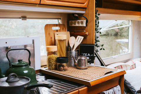 Kitchenette in the camper