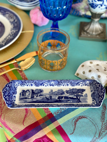 Spode Footed Cake Plate, Blue and White, Chinoiserie – The House of Hanbury