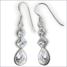 Sterling Silver Dangle Long Earrings