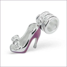 Stiletto Silver Charm