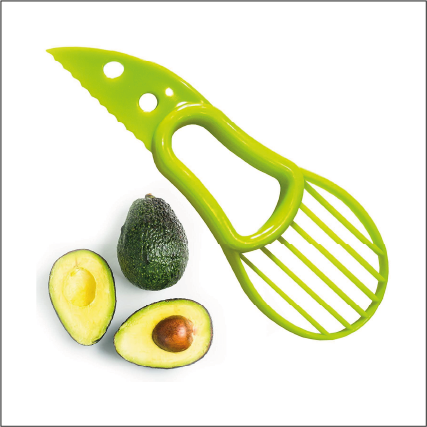 Find the multipurpose, BPA-free, and simple-to-clean and store avocado slicer as a kitchen accessory from Choixe