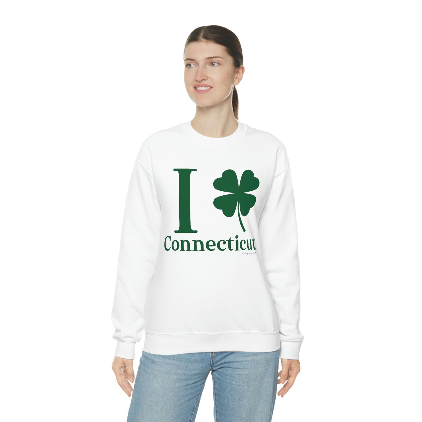 I Clover Connecticut (Green) Unisex Heavy Blend™ Crewneck Sweatshirt