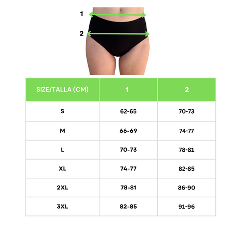 Size chart Bonded High waist MissVerde