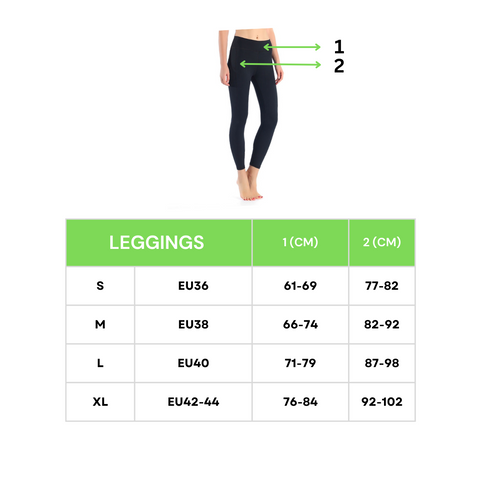 Tallas MissVerde Leggings regla anti fugas