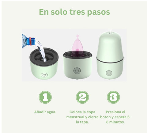 Esterilizador eléctrico con vapor verde tres pasos desinfección