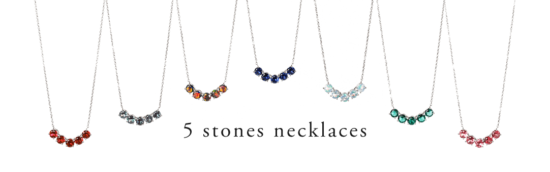 5 stones necklace