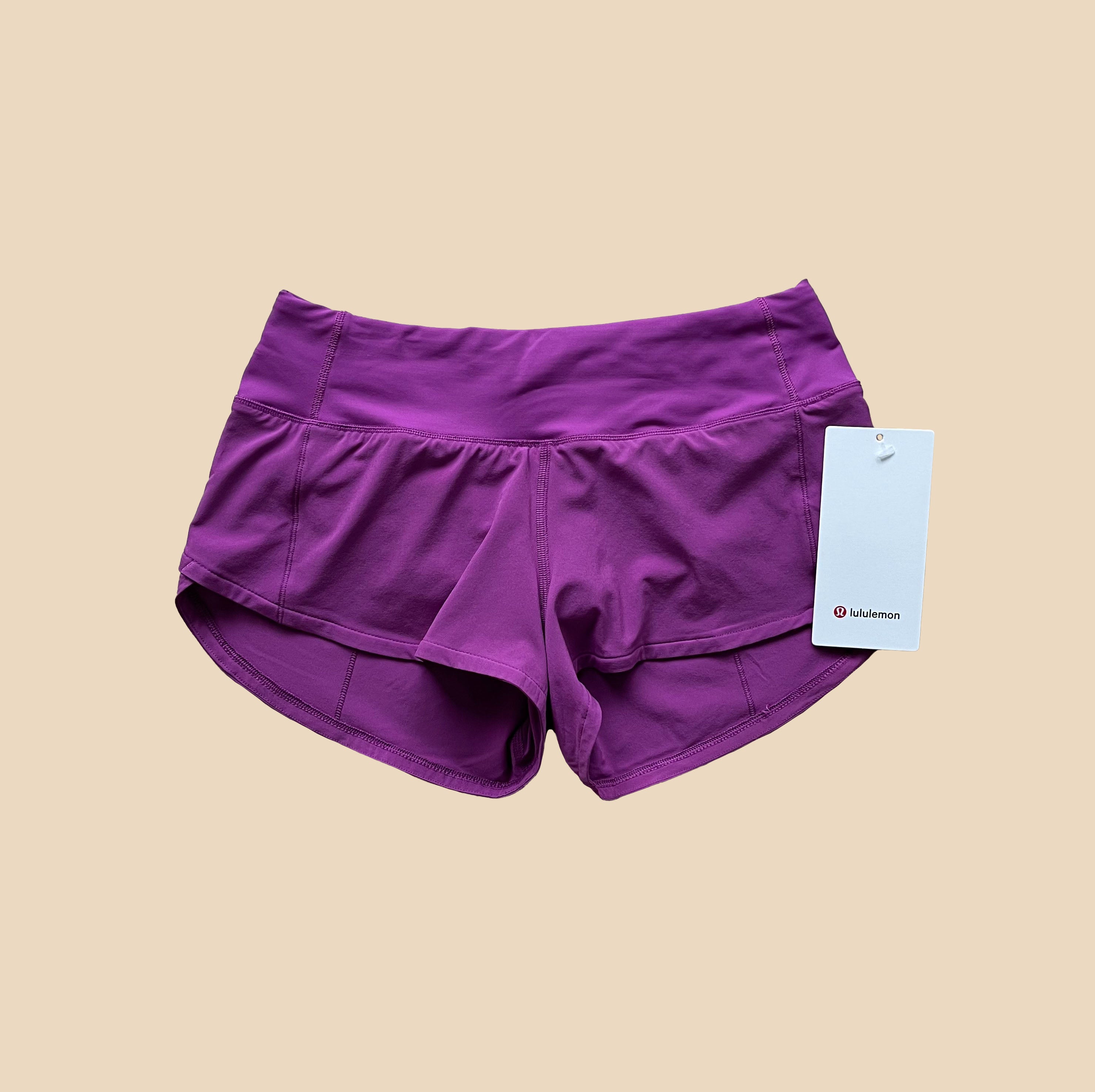 lululemon purple speed shorts