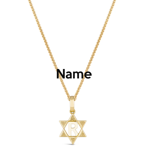 Mini Initial Star Necklace