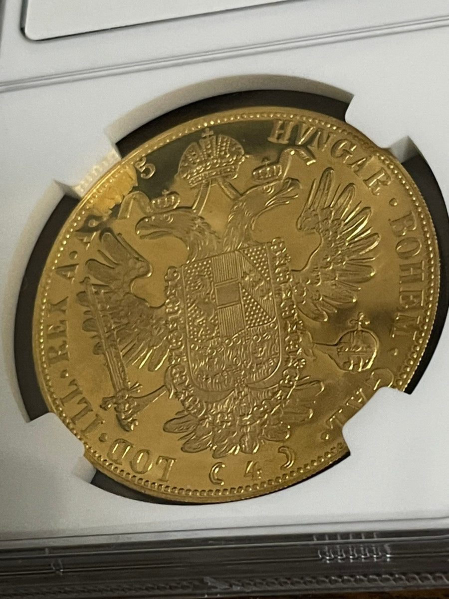 オーストリア 4ダカット金貨 1915年 金貨 PCGS 鑑定済み MS64 ...