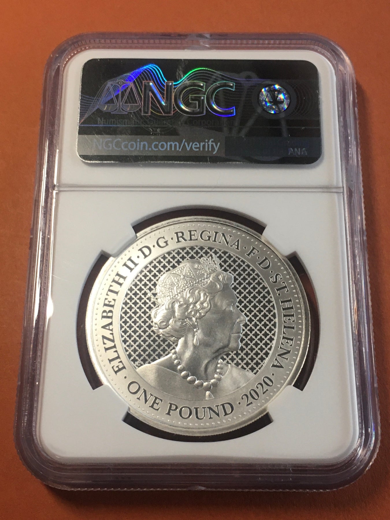 鑑定済み】2020年 セントヘレナ Peacock 銀貨 MS68 NGC-